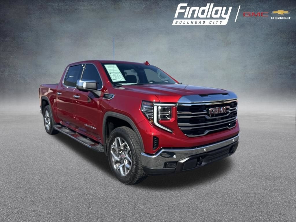 2024 GMC Sierra 1500 SLT in Volcanic Red Tintcoat — front three-quarter view